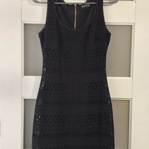 Guess Black Crochet Mini Dress
